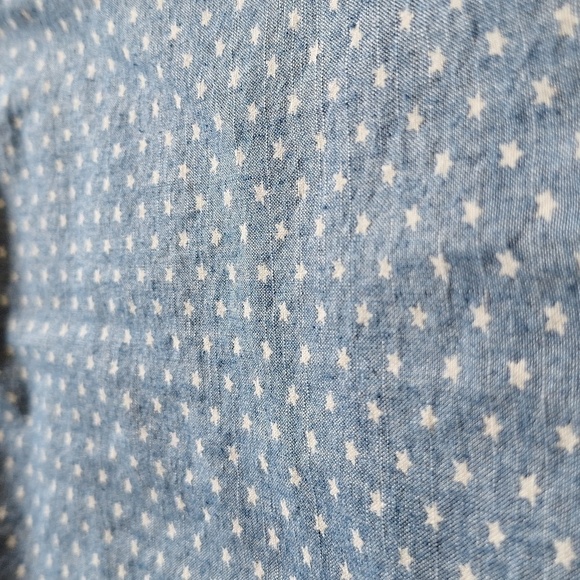 Crewcuts by J.Crew Girls' Peekaboo-Shoulder Top in Chambray Stars - Picture 6 of 14